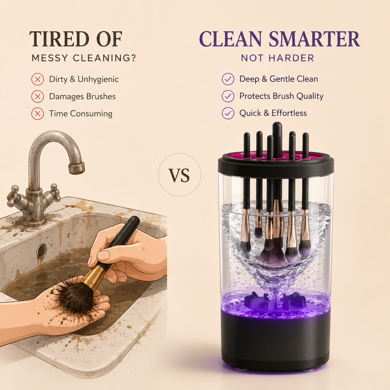 LumiVéra™ Sonic Brush Cleaner & Dryer